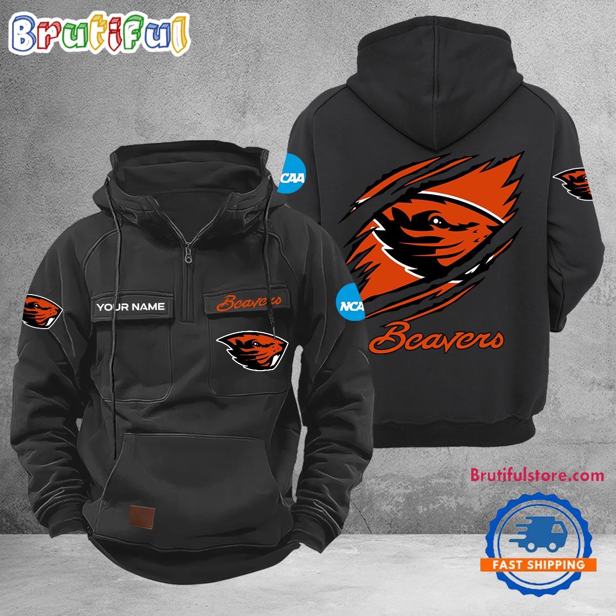 NCAA Oregon State Beavers Sport Team Design Logo Name Cargo Hoodie