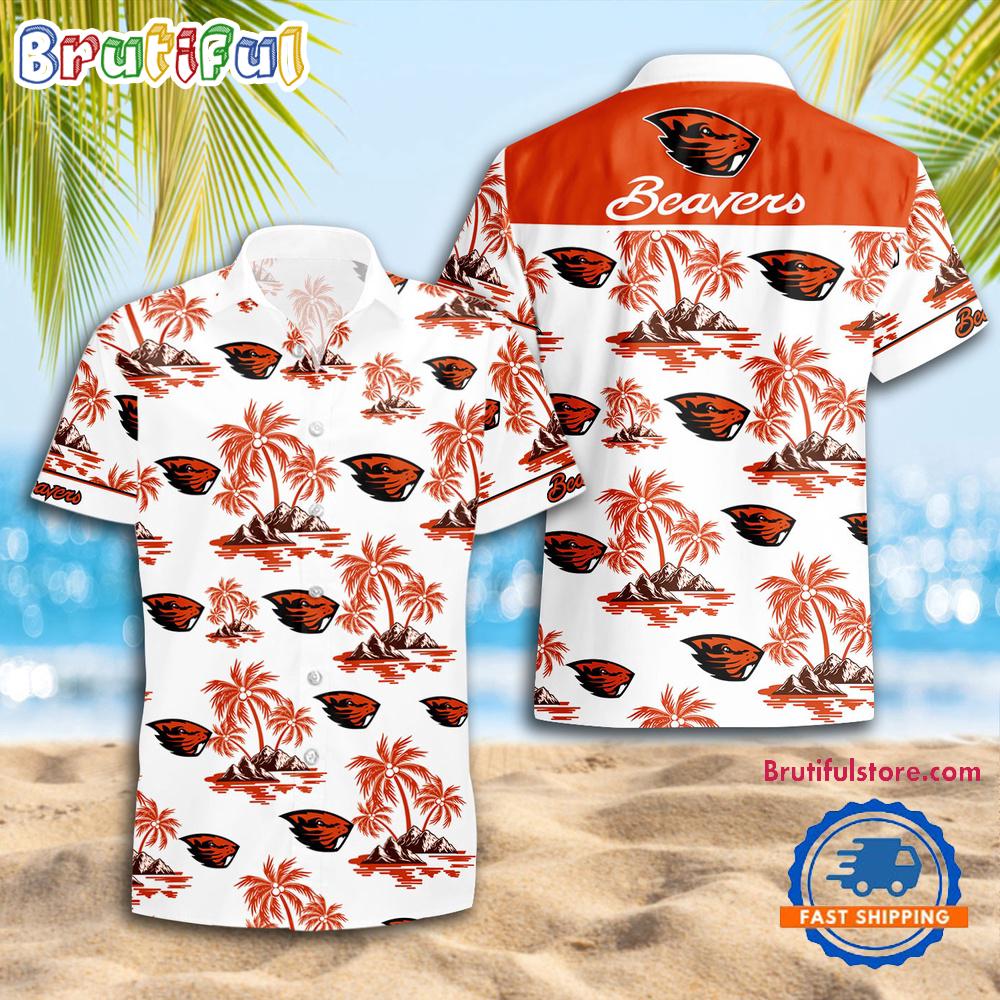NCAA Oregon State Beavers Sporty Aloha Summer Hawaiian Shirt