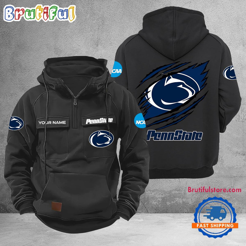 NCAA Penn State Nittany Lions Sport Team Design Logo Name Cargo Hoodie