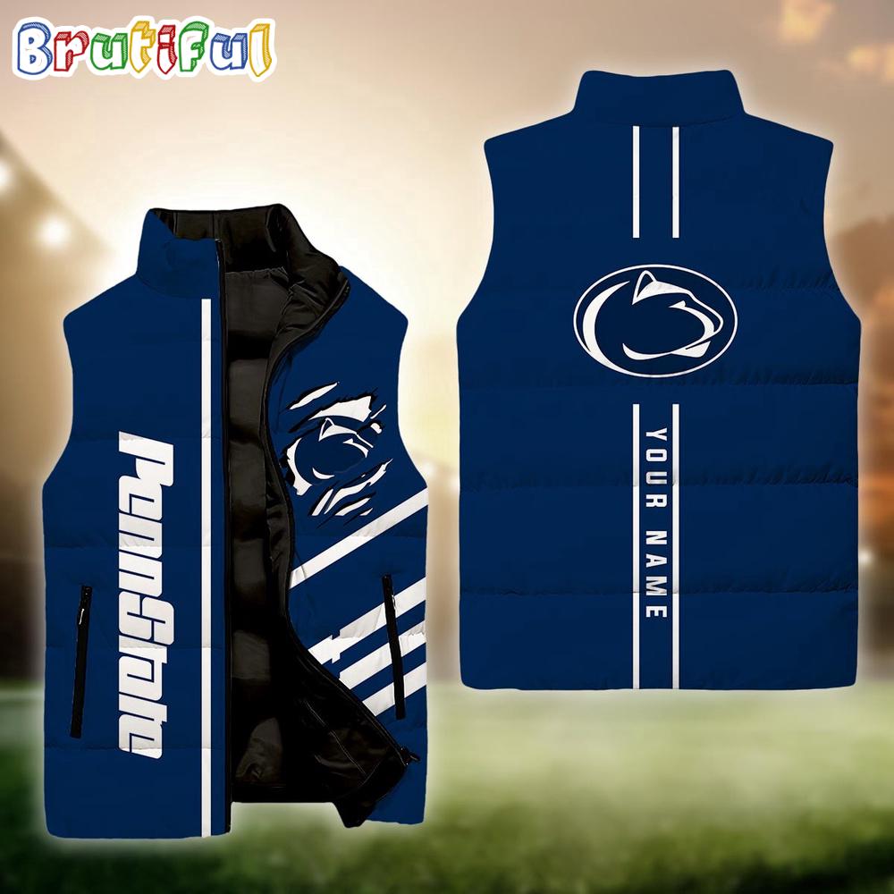 NCAA Penn State Nittany Lions Sport Team Personalized Sleeveless Down Puffer Jacket