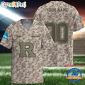 NCAA Rutgers Scarlet Knights Camo Veterans Personalized Football Jersey