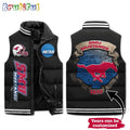 NCAA SMU Mustangs Mascot Sporty Design Sleeveless Puffer Jacket