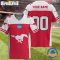 NCAA SMU Mustangs Sport Team New Season Personalized Football Jersey