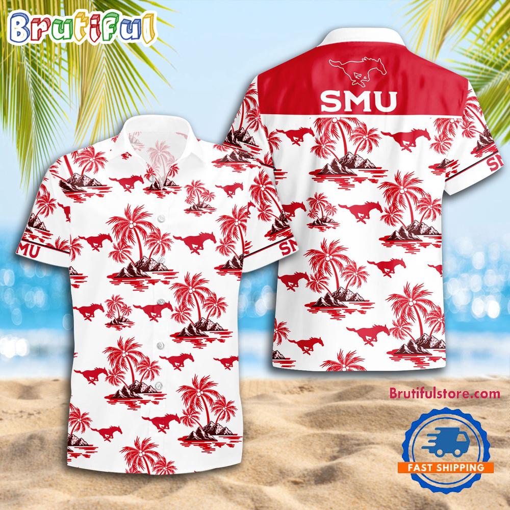 NCAA SMU Mustangs Sporty Aloha Summer Hawaiian Shirt