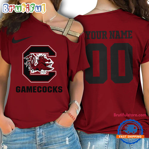 NCAA South Carolina Gamecocks Special Sport Team Custom Women’s One Shoulder Shirt
