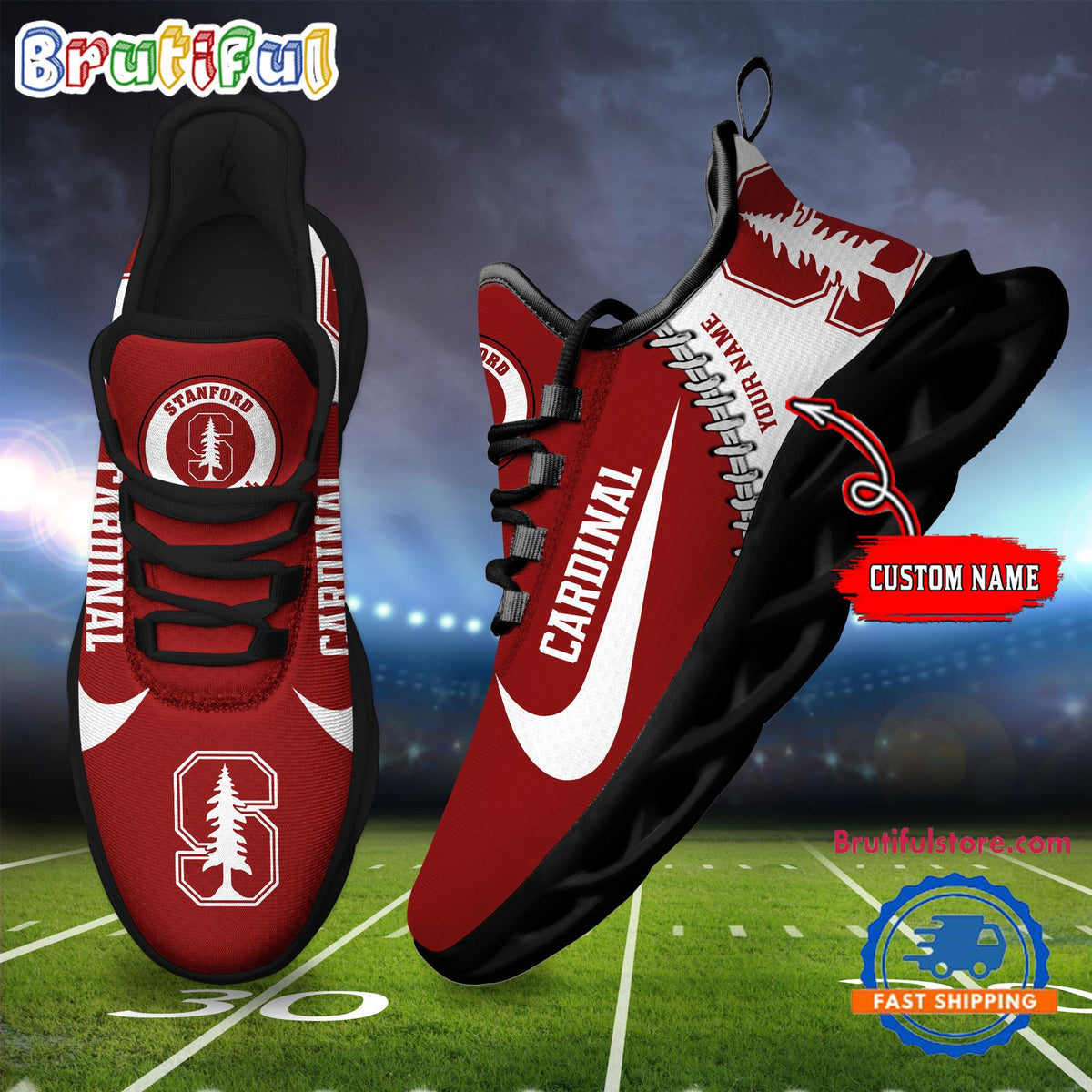NCAA Stanford Cardinal New Season Design Max Soul Shoes Sport Sneaker