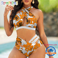 NCAA Tennessee Volunteers Hawaiian Pattern Summer Beach Women’s Bikini Set