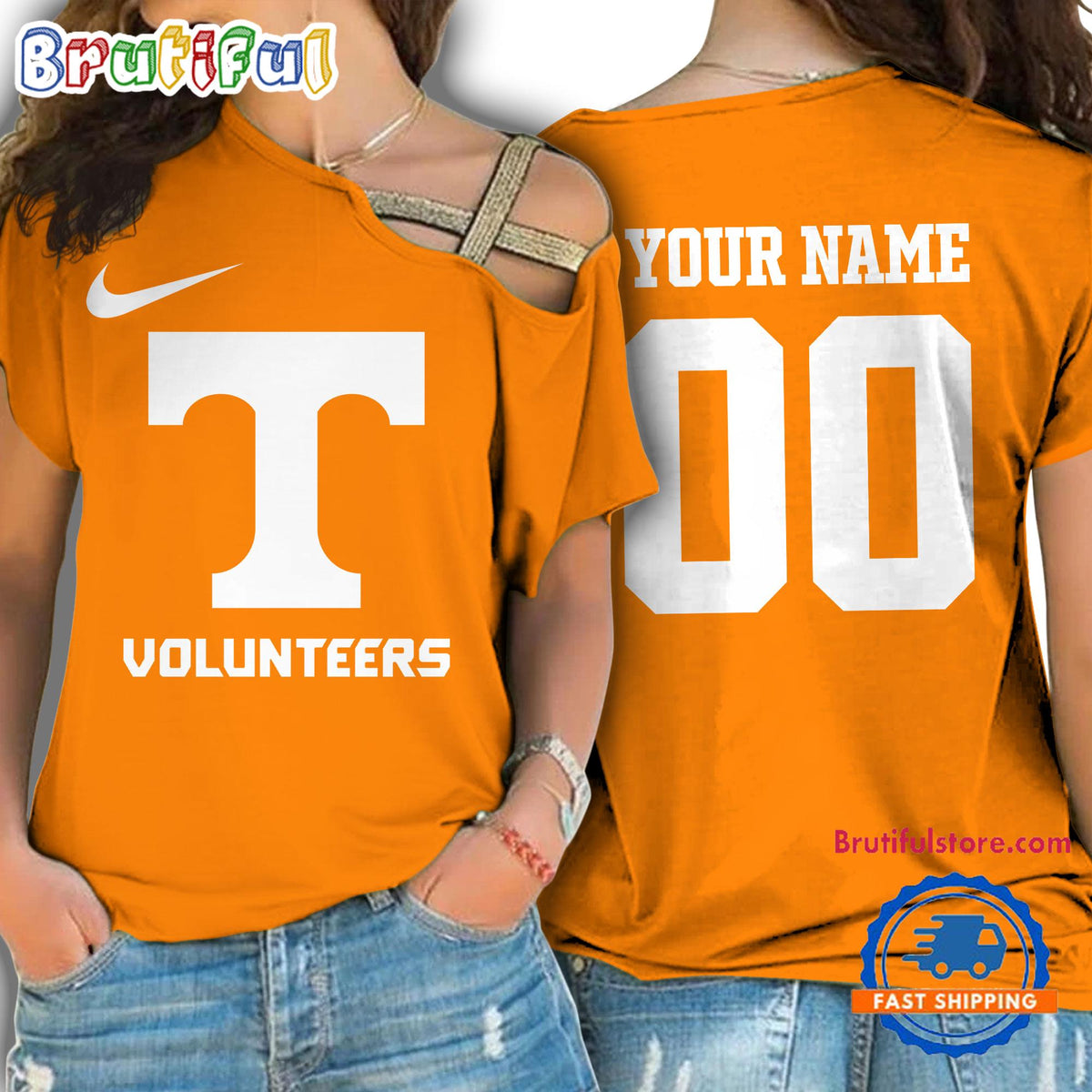 NCAA Tennessee Volunteers Special Sport Team Custom Women’s One Shoulder Shirt