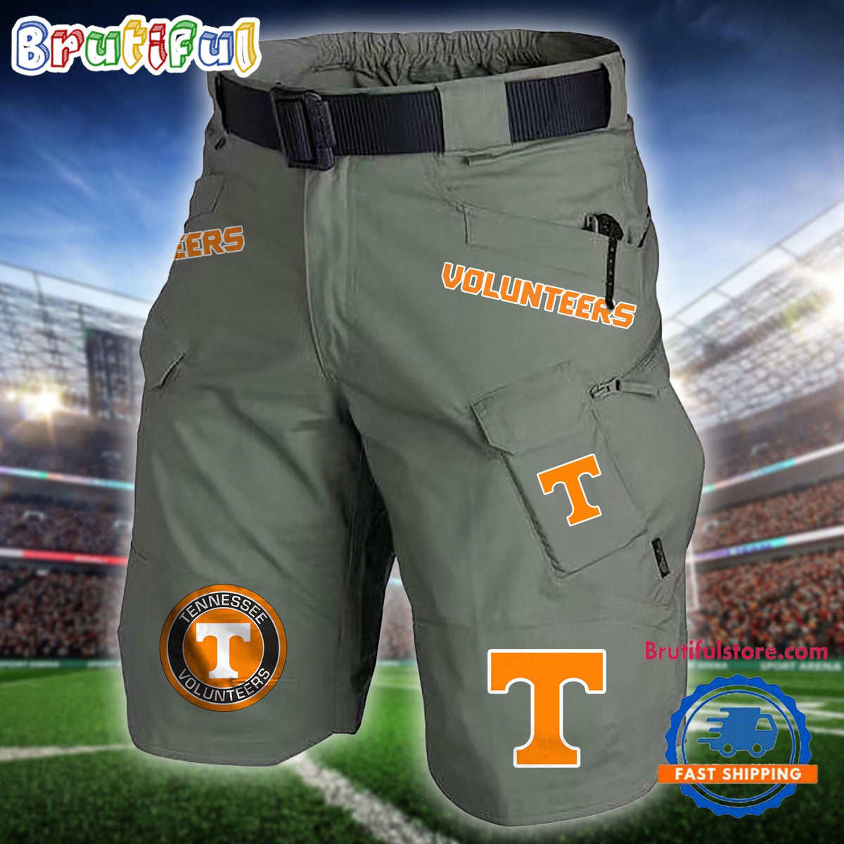 NCAA Tennessee Volunteers Sport Team Military Tactical Shorts
