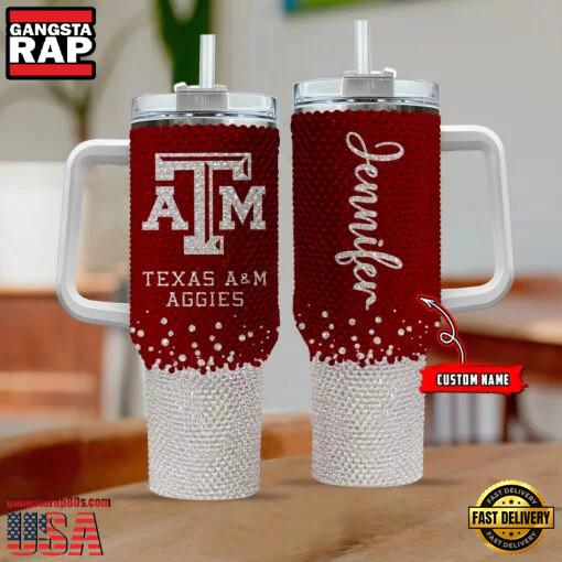 NCAA Texas AM Aggies Custom Name Stanley Diamond Tumbler 40oz