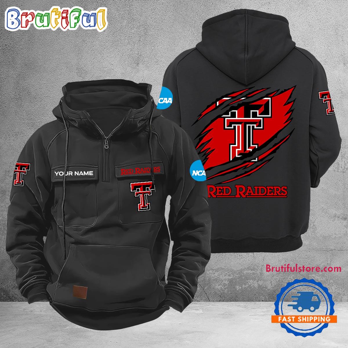 NCAA Texas Tech Red Raiders Sport Team Design Logo Name Cargo Hoodie