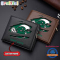 NCAA Tulane Green Wave Sporty Custom Men’s Leather Wallet