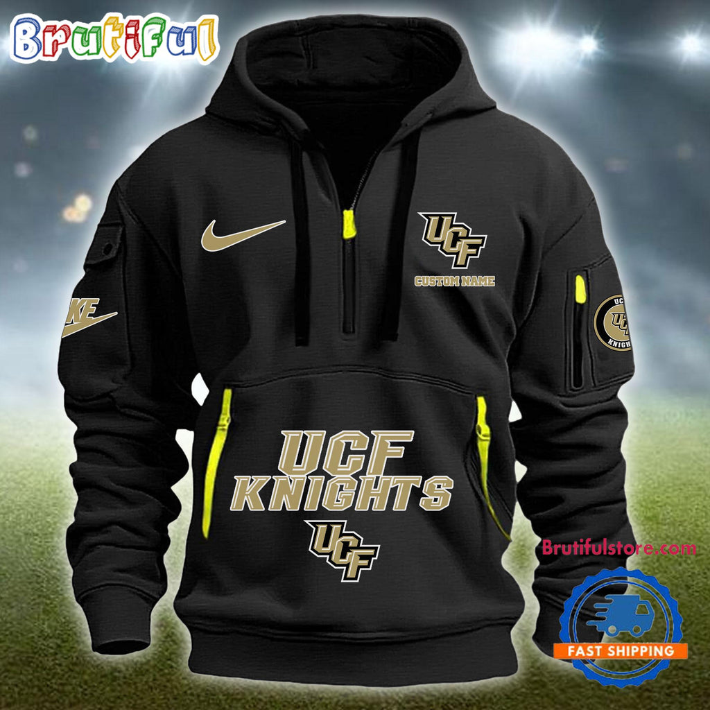 NCAA UCF Knights Heavy Hoodie, Sporty Quarter Zip Hoodie