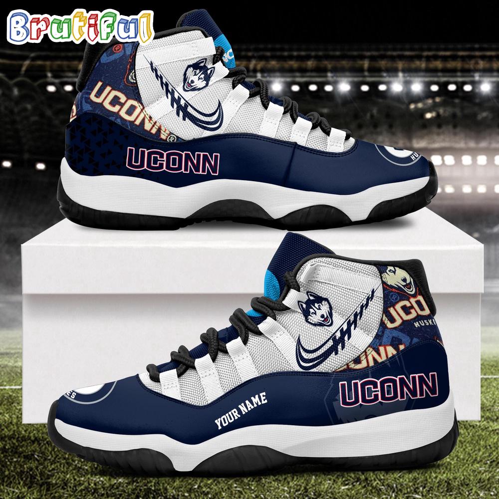 NCAA Uconn Huskies Sport Logo Team Personalized Air Jordan 11 Shoes
