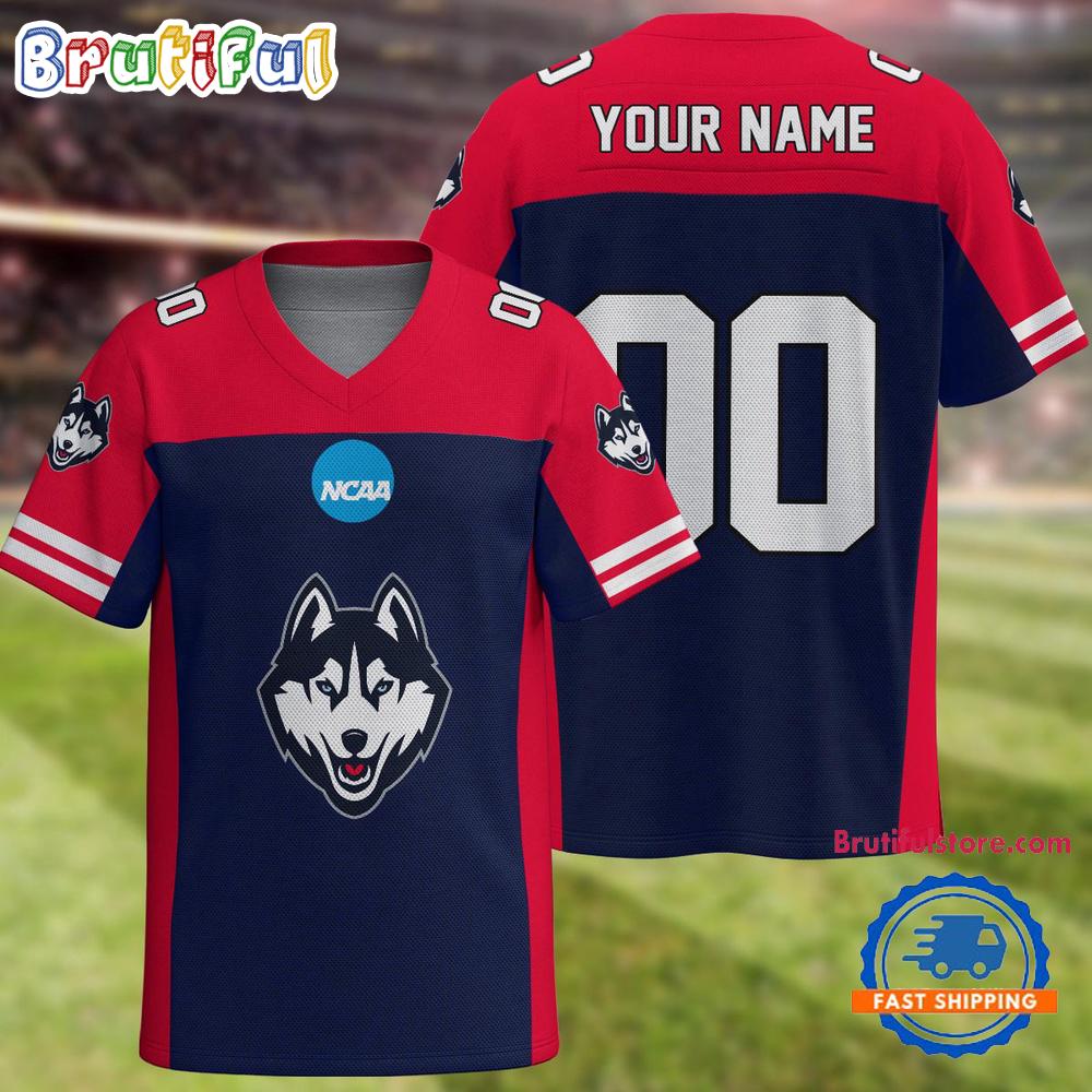 NCAA Uconn Huskies Sport Team New Season Personalized Football Jersey