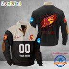 NCAA USC Trojans Sport Team Custom Name And Number Buttoned Collar Sweatshirt