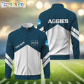 NCAA Utah State Aggies Sport Logo Team Personalized Standing Neck Zipper Jacket