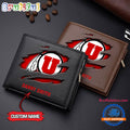 NCAA Utah Utes Sporty Custom Men’s Leather Wallet