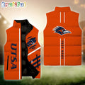 NCAA UTSA Roadrunners Sport Team Personalized Sleeveless Down Puffer Jacket