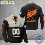 NCAA Virginia Cavaliers Sport Team Custom Name And Number Buttoned Collar Sweatshirt