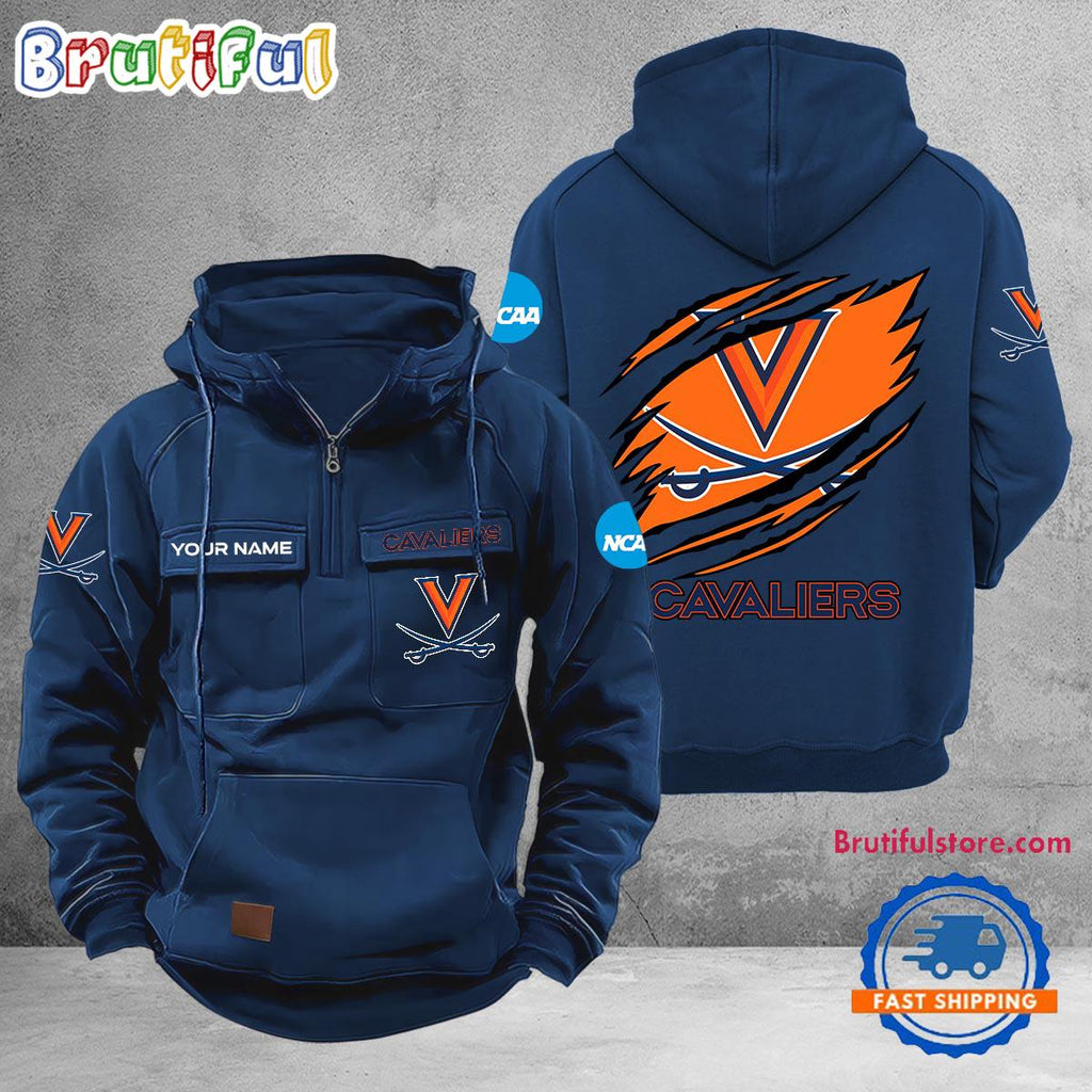 NCAA Virginia Cavaliers Sport Team Design Logo Name Cargo Hoodie