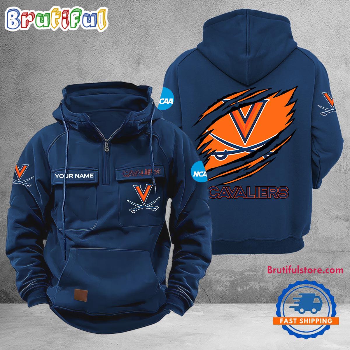 NCAA Virginia Cavaliers Sport Team Design Logo Name Cargo Hoodie