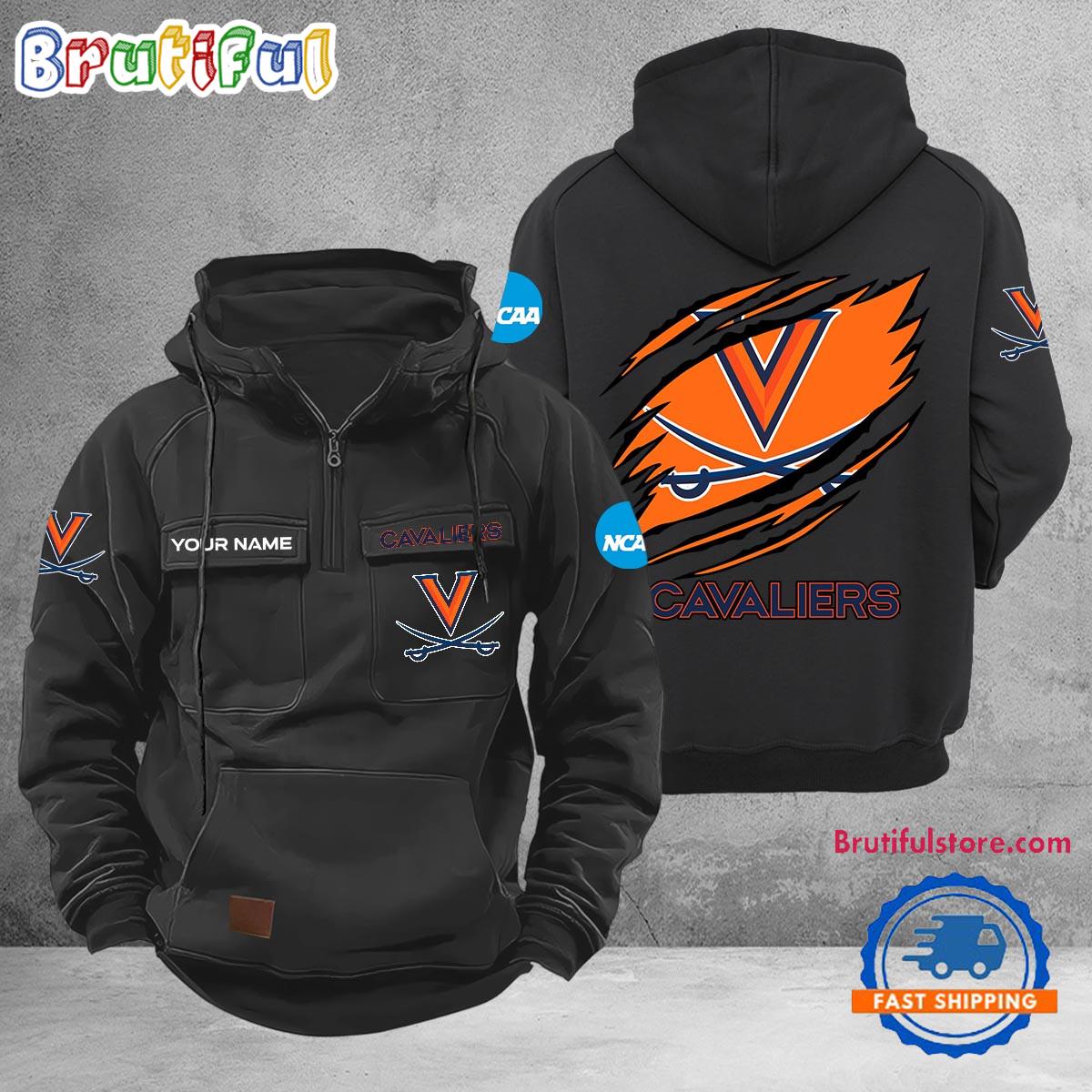 NCAA Virginia Cavaliers Sport Team Design Logo Name Cargo Hoodie