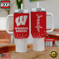 NCAA Wisconsin Badgers Custom Name Stanley Diamond Tumbler 40oz