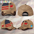 NCAA Wisconsin Badgers Sport Team Pesonalized American Flag Baseball Cap