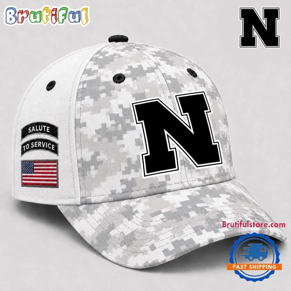 Nebraska Cornhuskers 2026 NCAA Veterans Salute To Service Camo Classic Cap