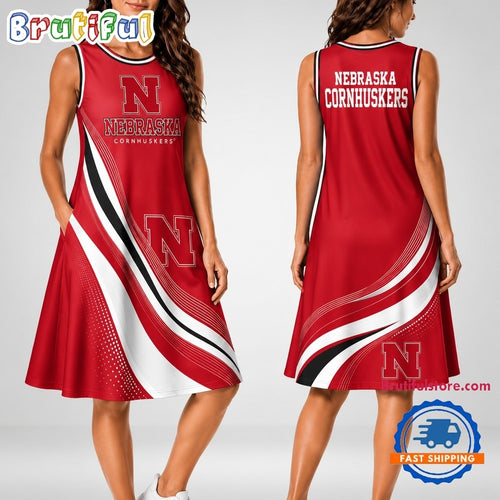 Nebraska Cornhuskers NCAA Team Pride Women’s Sleeveless Dress