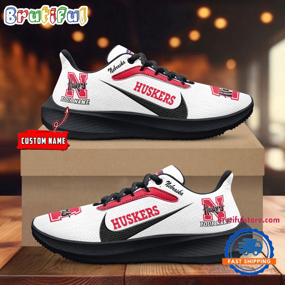Nebraska Cornhuskers Personalized Lightweight Patch Decor Running Shoes Sneaker