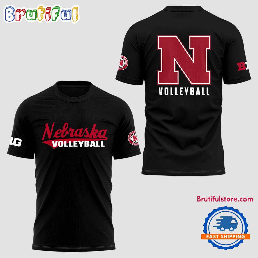 Nebraska Cornhuskers Volleyball 2025 Champions Black T Shirt