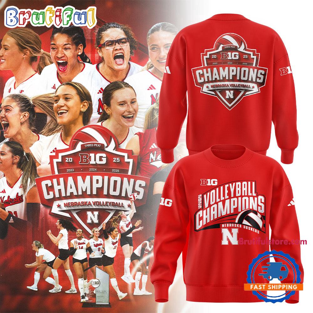 Nebraska Cornhuskers Volleyball 2025 Champions Limited Edition Sweatshirt