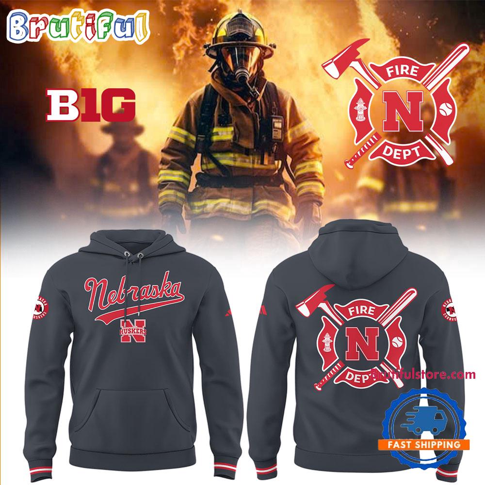 Nebraska Huskers Baseball x Firefighter Appreciation Night 3D All OVer Print Hoodie T-Shirt
