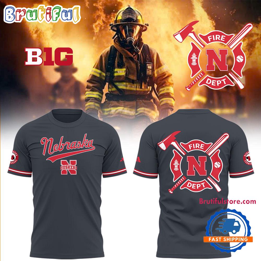 Nebraska Huskers Baseball x Firefighter Appreciation Night 3D All OVer Print Hoodie T-Shirt