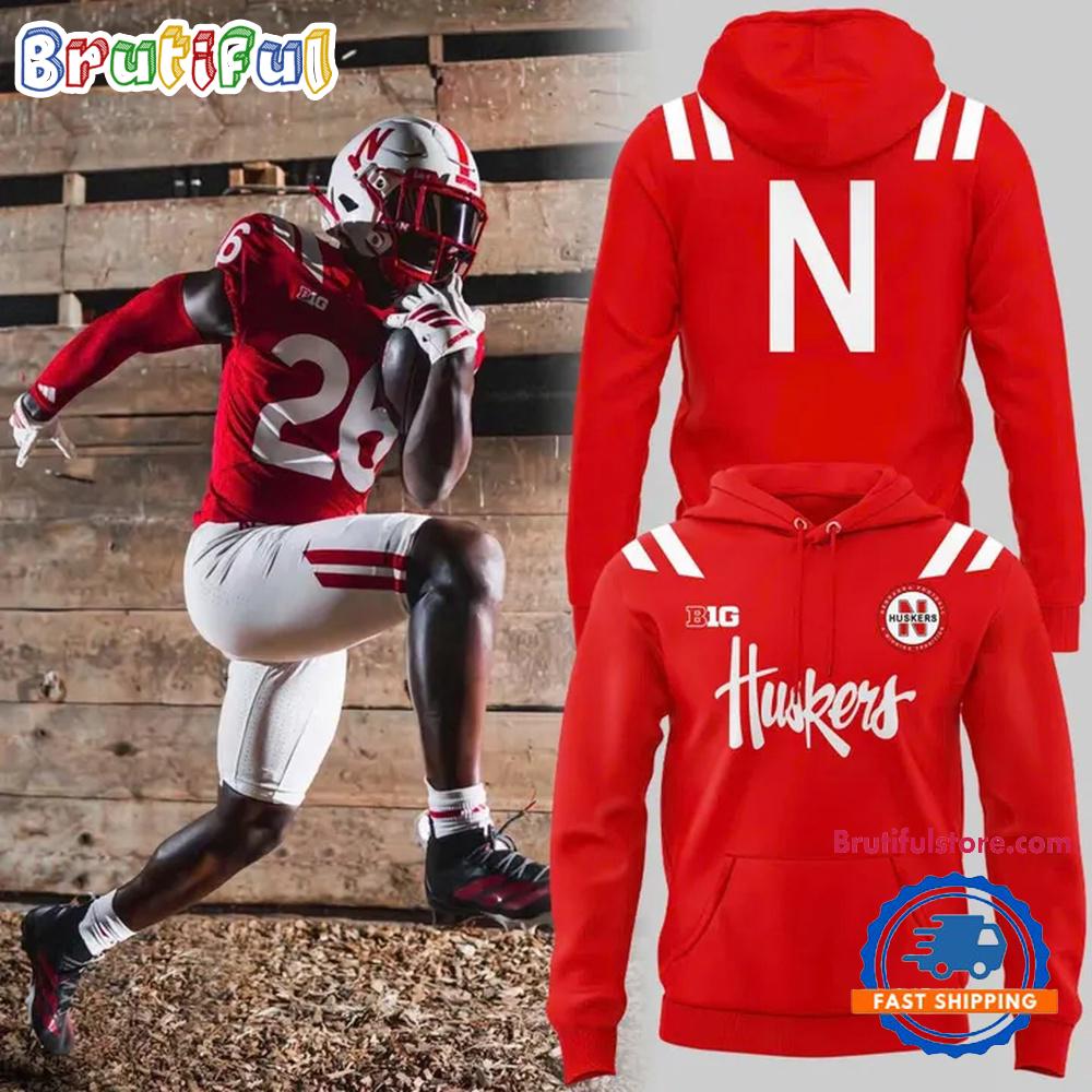 Nebraska Huskers Football 2026 Uniform Hoodie T-Shirt