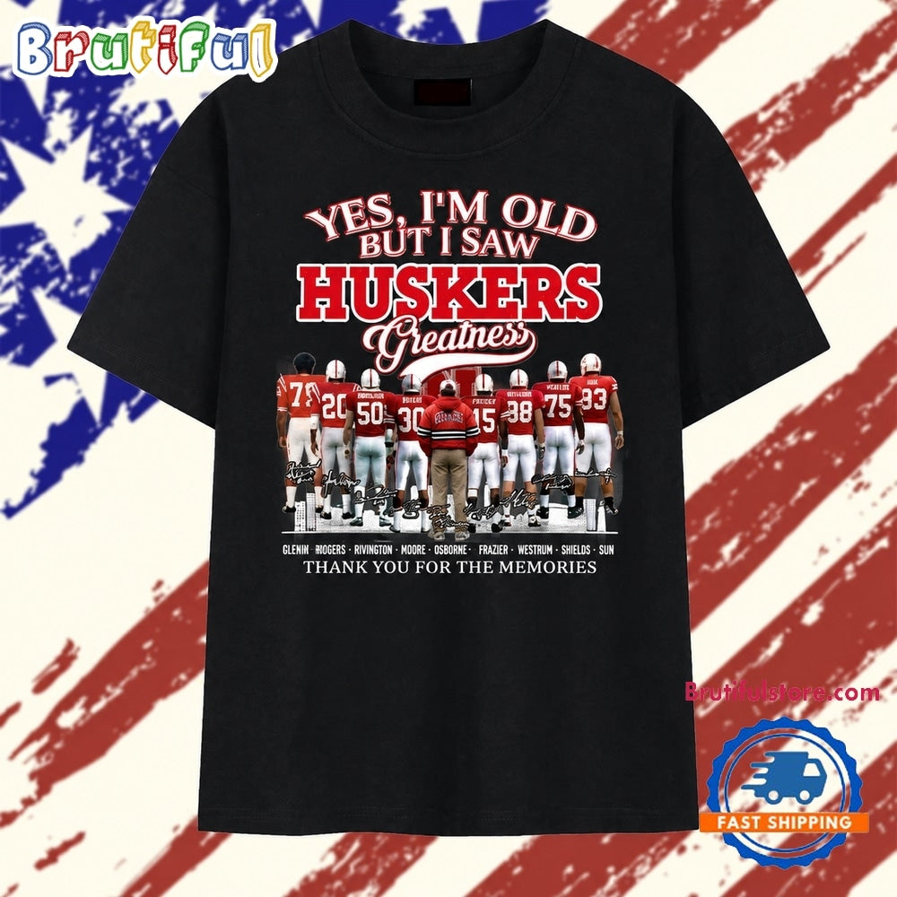 Nebraska Huskers Greatness Vintage Legends Football Graphic T Shirt