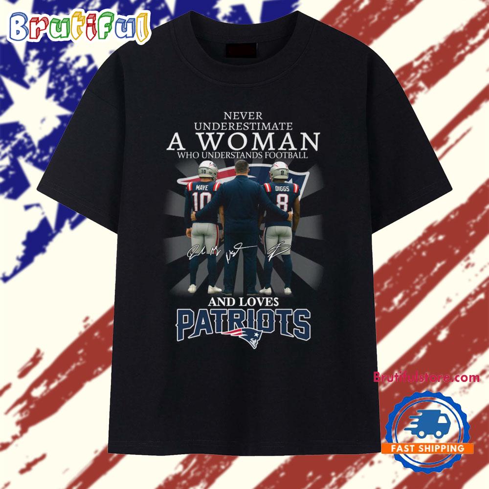 Never Underestimate New England Patriots Signature 2025 T Shirt