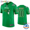 New England Patriots #10 Josh Gordon Jersey St. Patricks Day Kelly Green Lucky Football Jersey