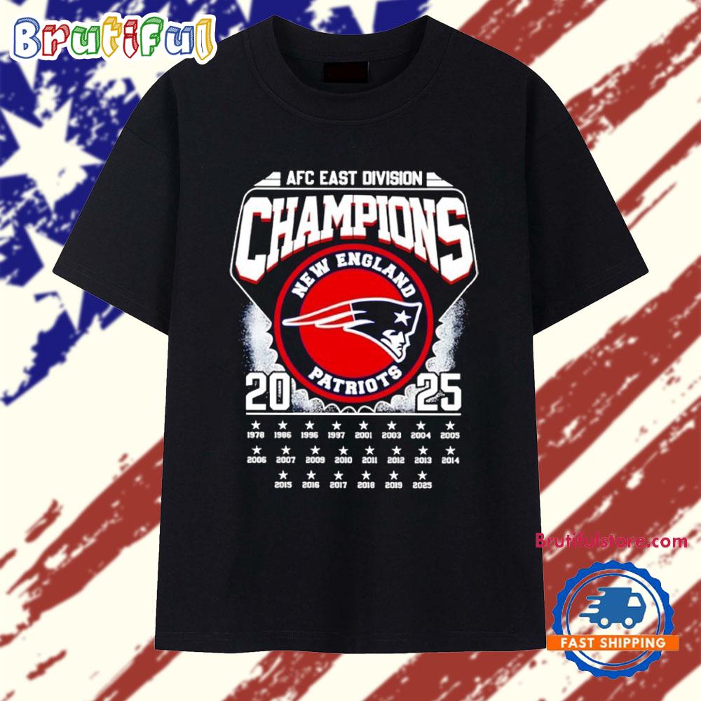 New England Patriots 2025 AFC East Division Champions logo T Shirt