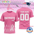 New England Patriots 2026 NFL Breast Cancer Awareness Custom 3D Shirt