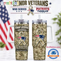 New England Patriots 2026 NFL Honor Veterans Camo Stanley Tumbler