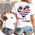 New England Patriots 2026 NFL My Heart Belongs To A Firefighter Unisex T Shirt