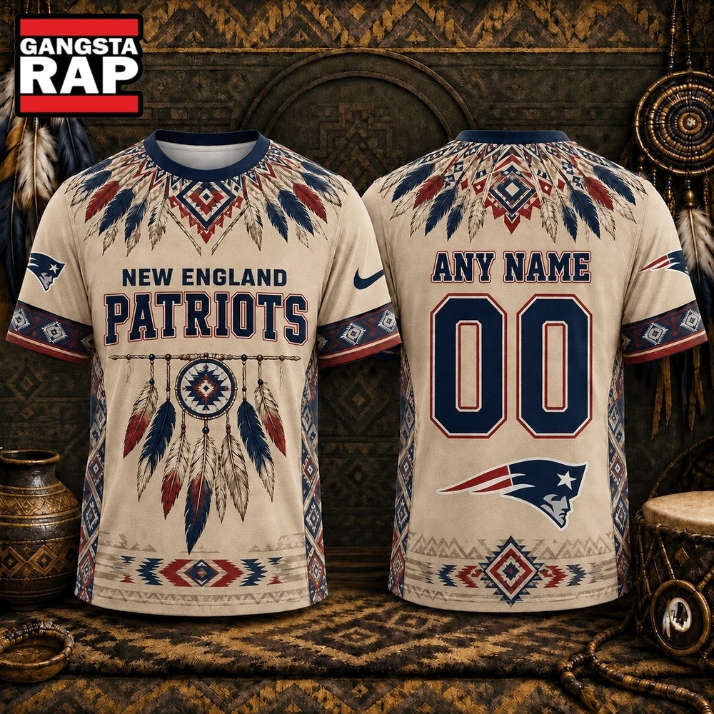New England Patriots 2026 NFL Native American Heritage 3D Shirt, Football New Design Shirt