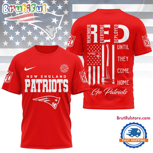 New England Patriots 2026 NFL Red Friday Firefighter Limited Edition 3D Shirt