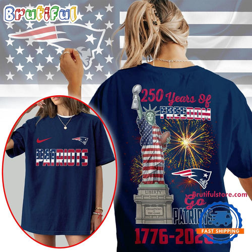 New England Patriots 2026 NFL Statue Of Liberty 250th Anniversary Unisex 3D Shirt