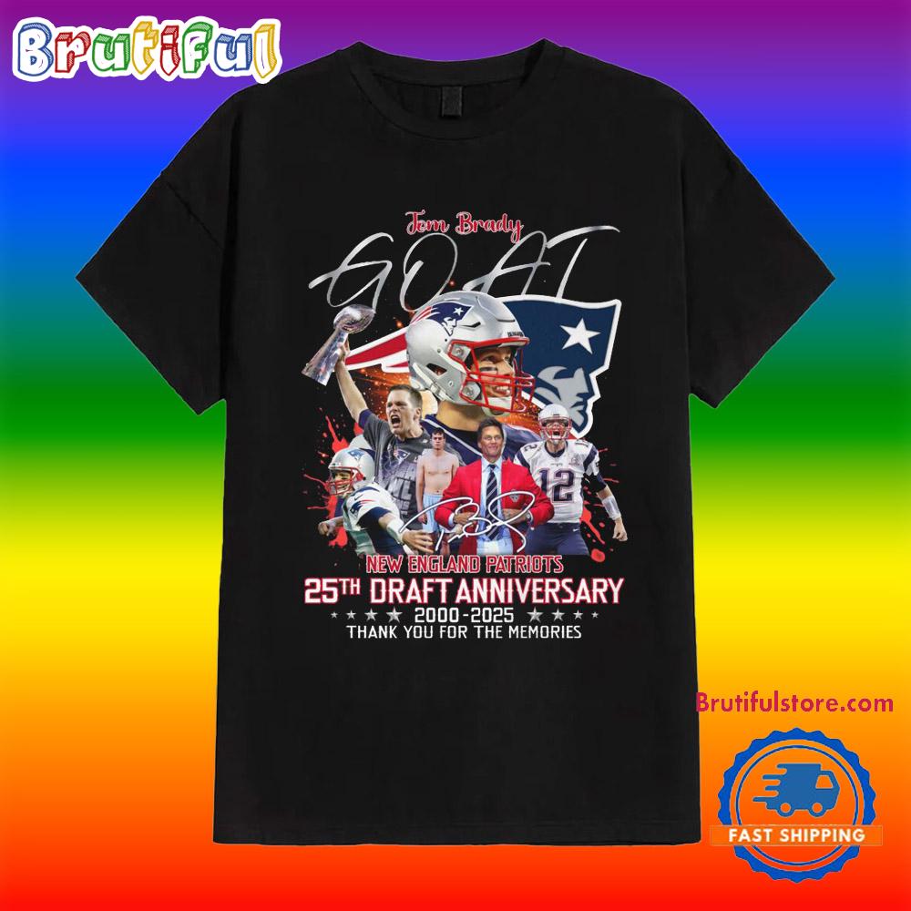 New England Patriots 25th Draft Anniversary 2000-2025 Shirt