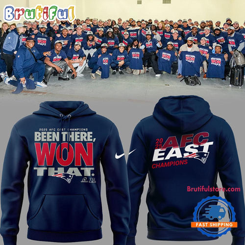 New England Patriots AFC East 2025 Champs 3D Unisex Hoodie T-Shirt