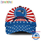 New England Patriots American Flag Pattern Independence Day Baseball Cap